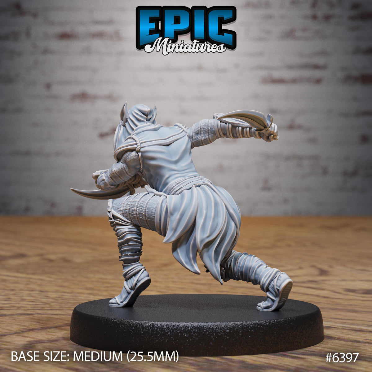 Woodmask Assasin Option #6397 back DND miniature Forest Folk 16k resin