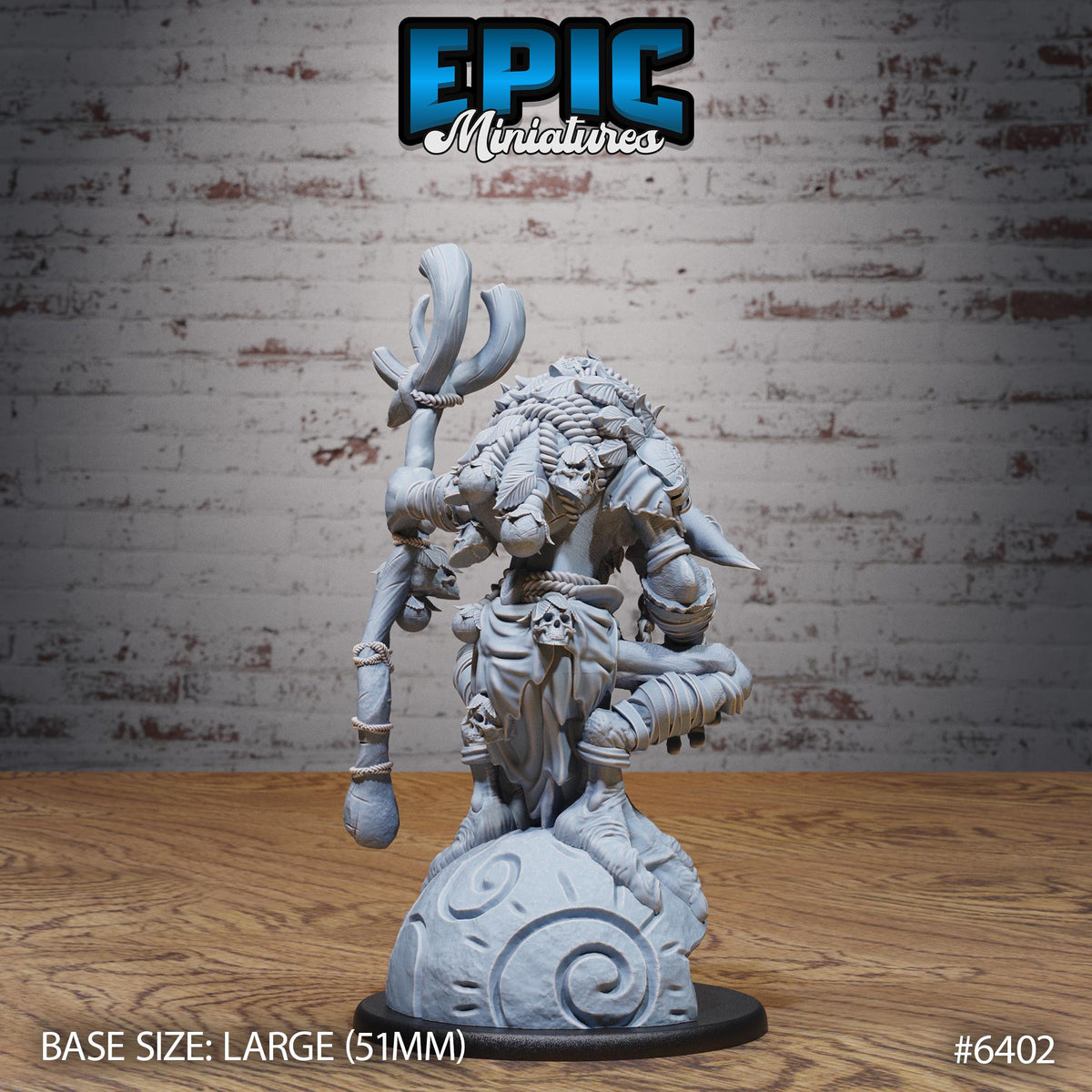 Troll Shaman Option #6402 back DND miniature Forest Folk 16k resin