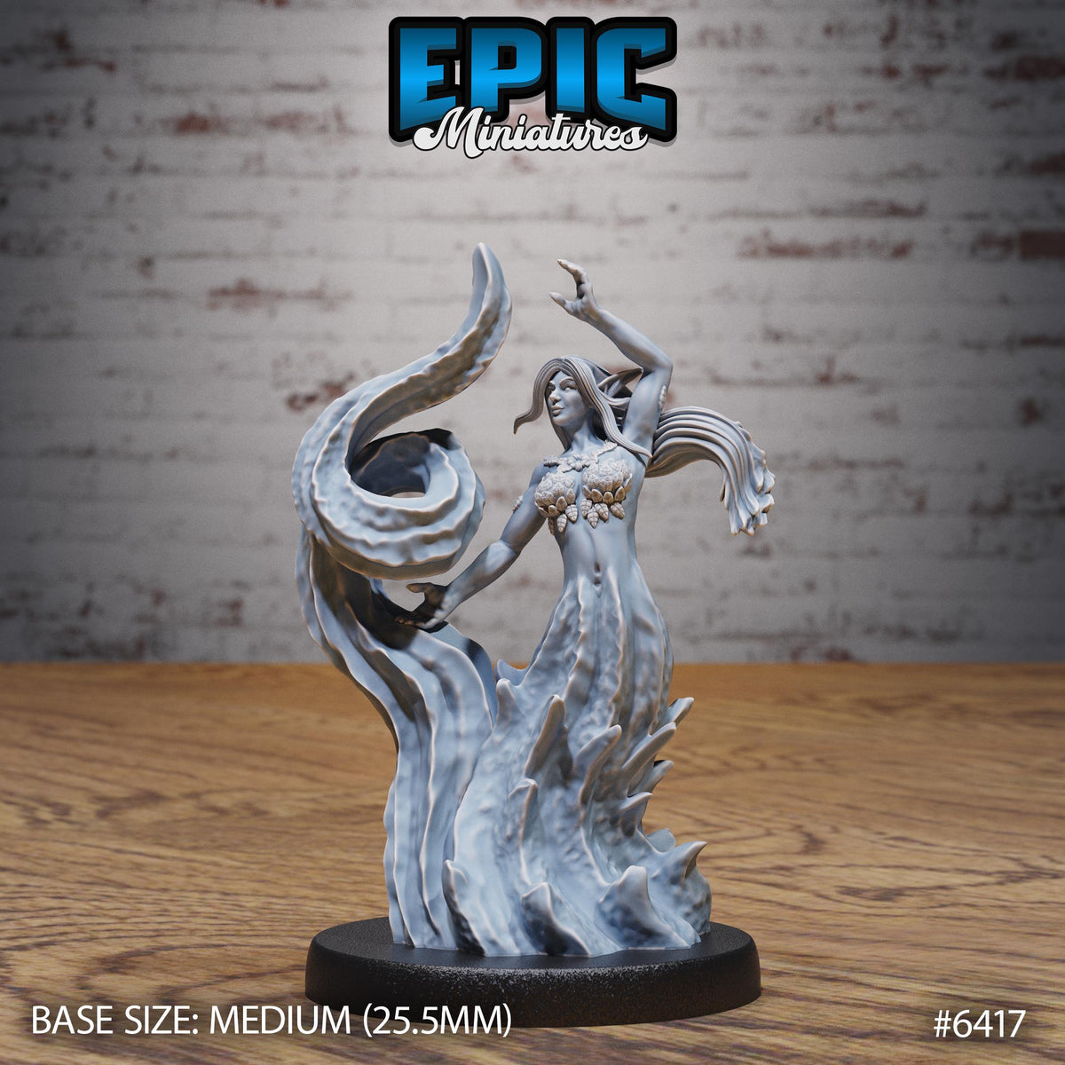 Spring Undine Option #6417 front DND miniature Forest Folk 16k resin