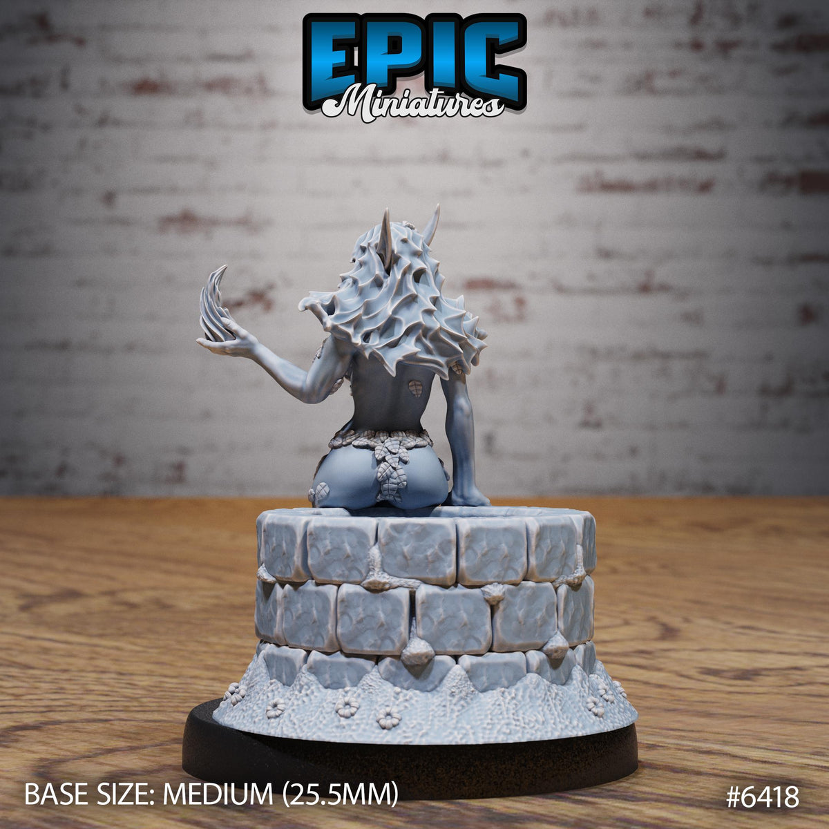 Spring Undine Option #6418 back DND miniature Forest Folk 16k resin