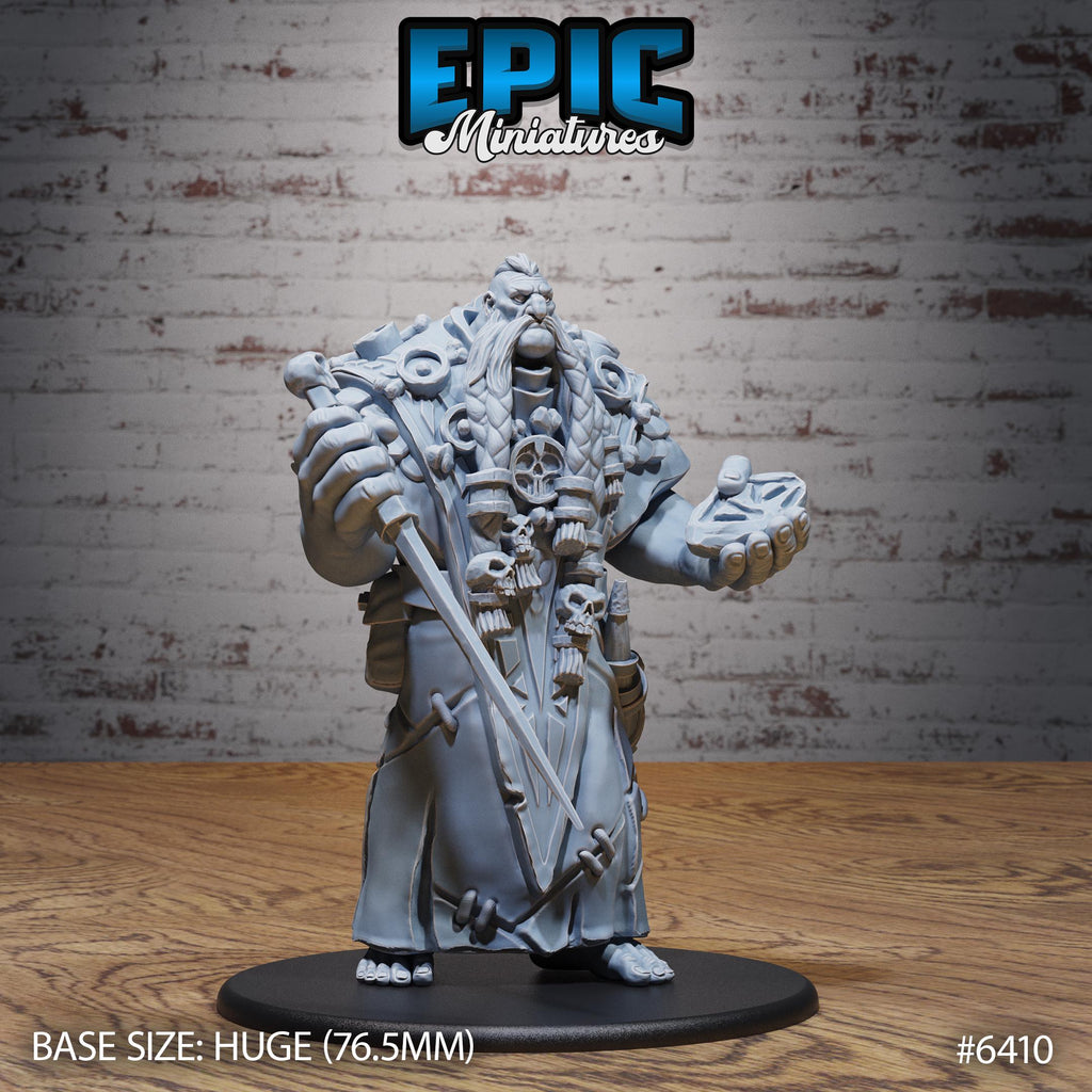 Giant Shaman Option #6410 front DND miniature Forest Folk 16k resin