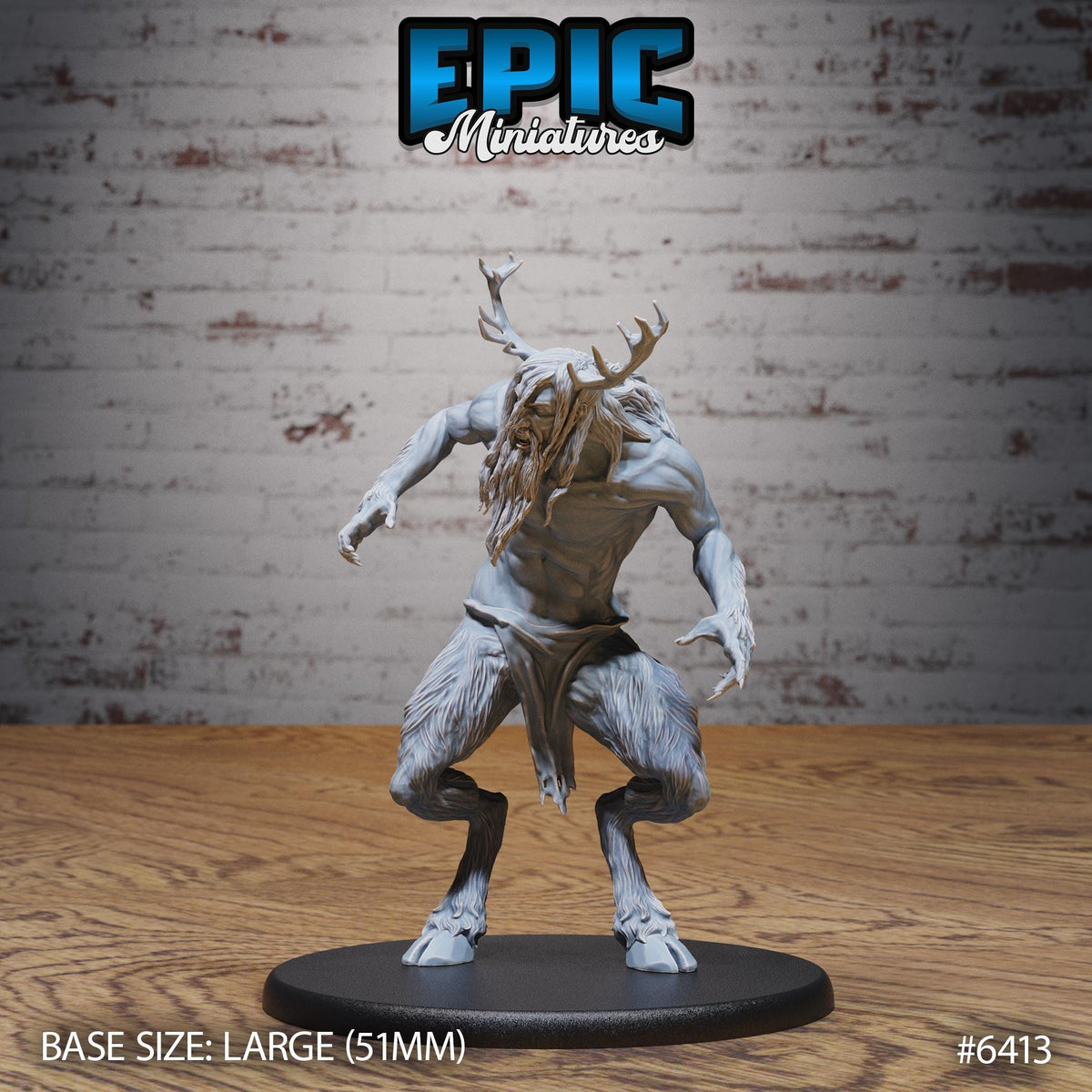 Satyr Half-Giant Option #6413 front DND miniature Forest Folk 16k resin
