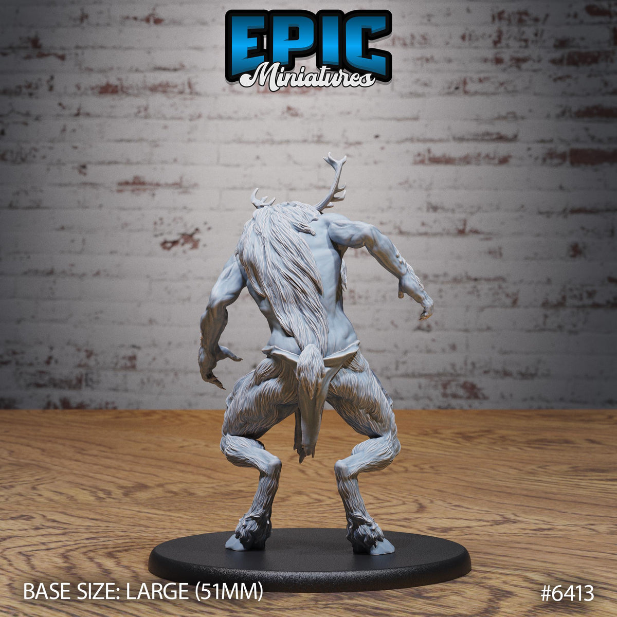 Satyr Half-Giant Option #6413 back DND miniature Forest Folk 16k resin