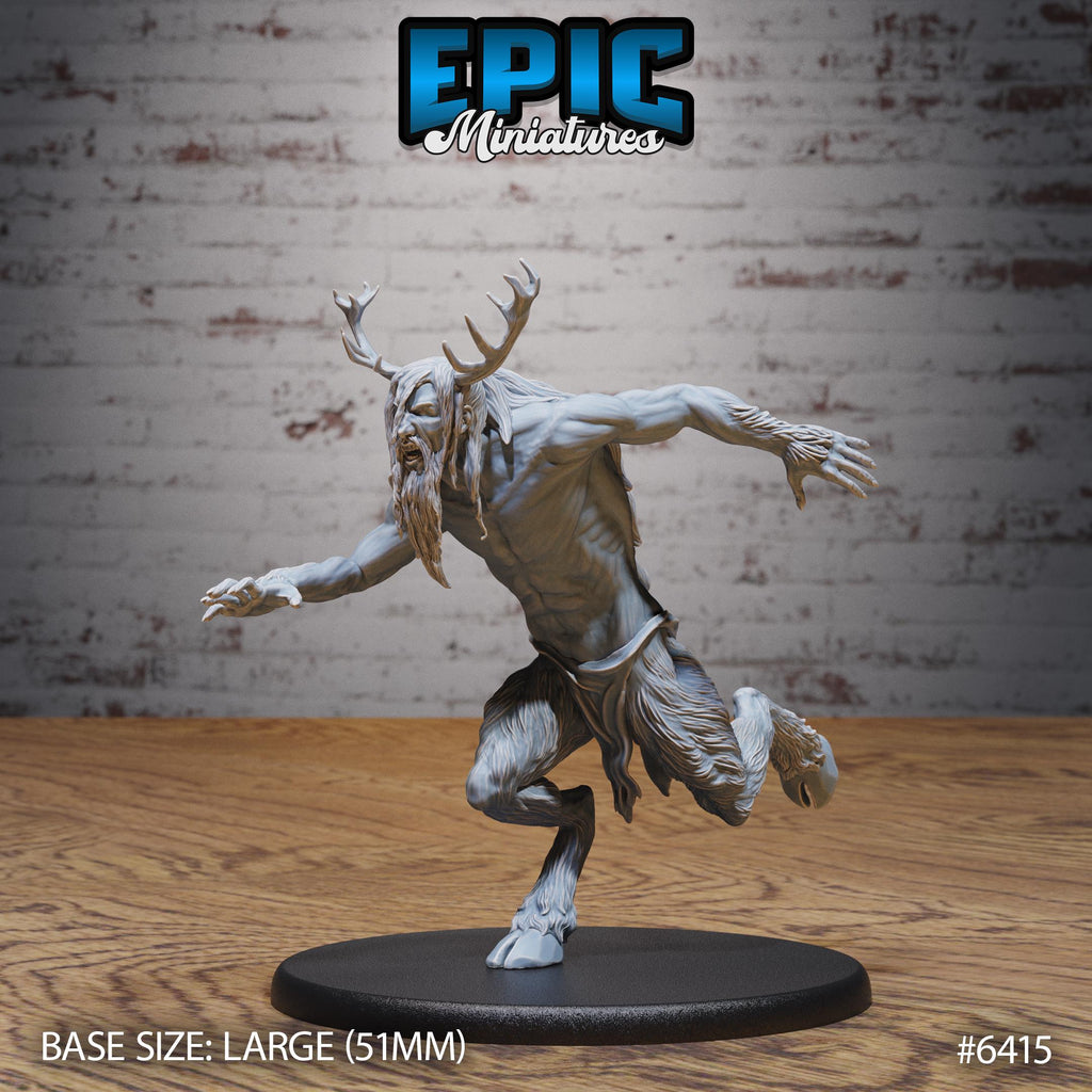 Satyr Half-Giant Option #6415 front DND miniature Forest Folk 16k resin