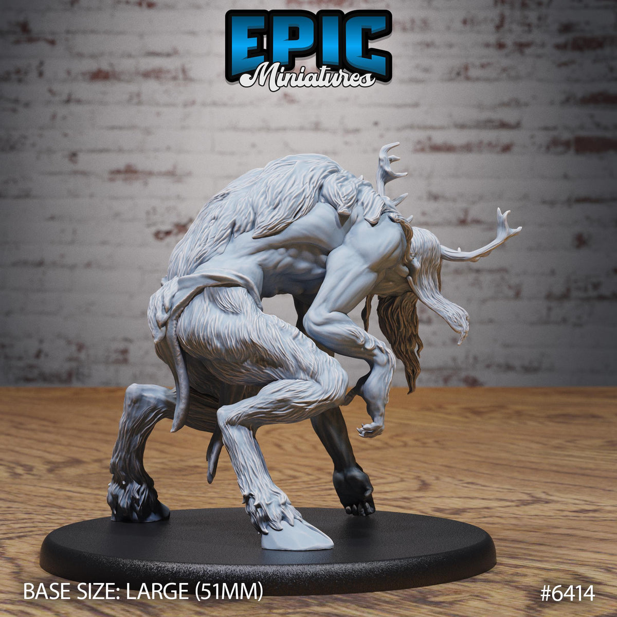 Satyr Half-Giant Option #6414 back DND miniature Forest Folk 16k resin