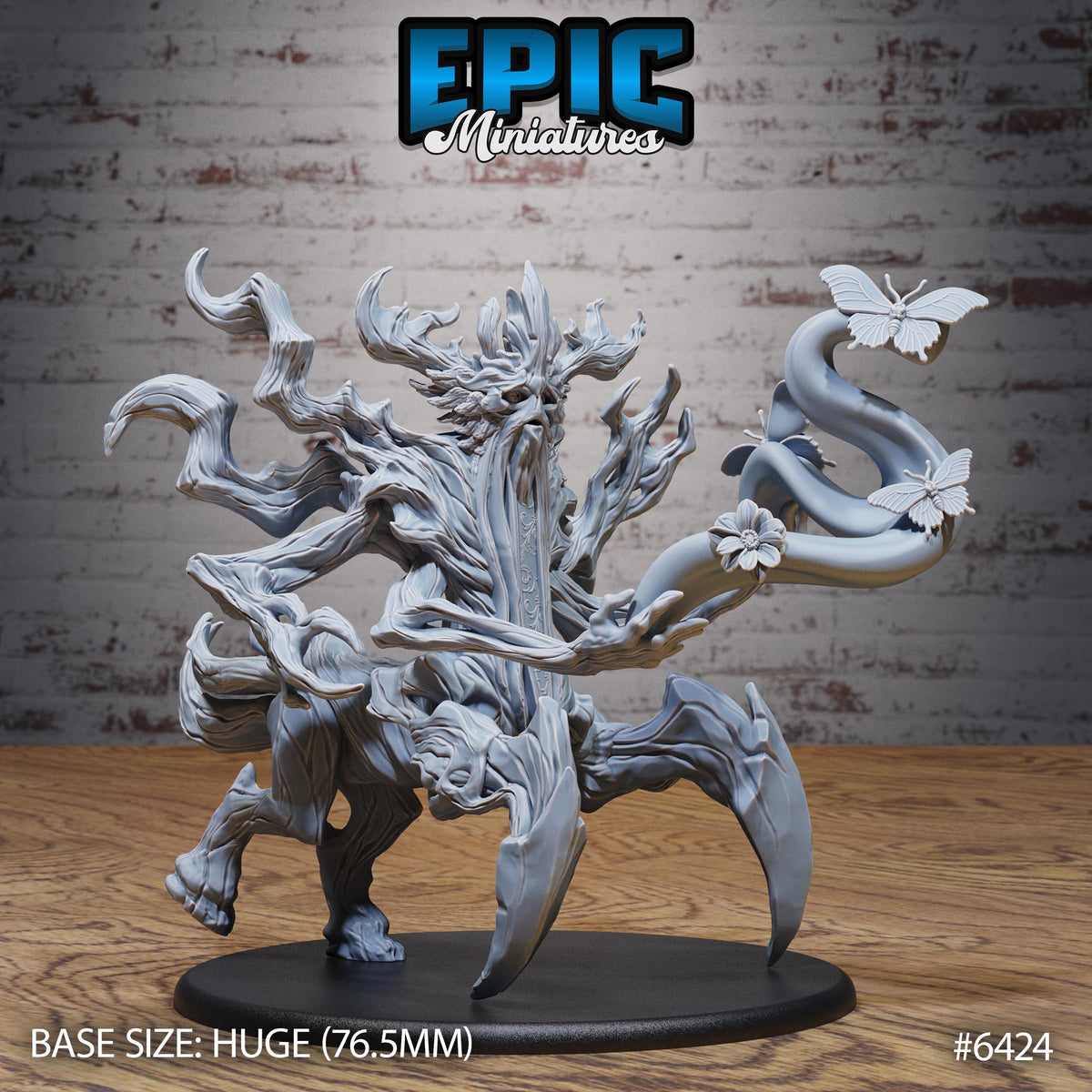 Treant World Protector Option #6424 front DND miniature Forest Folk 16k resin