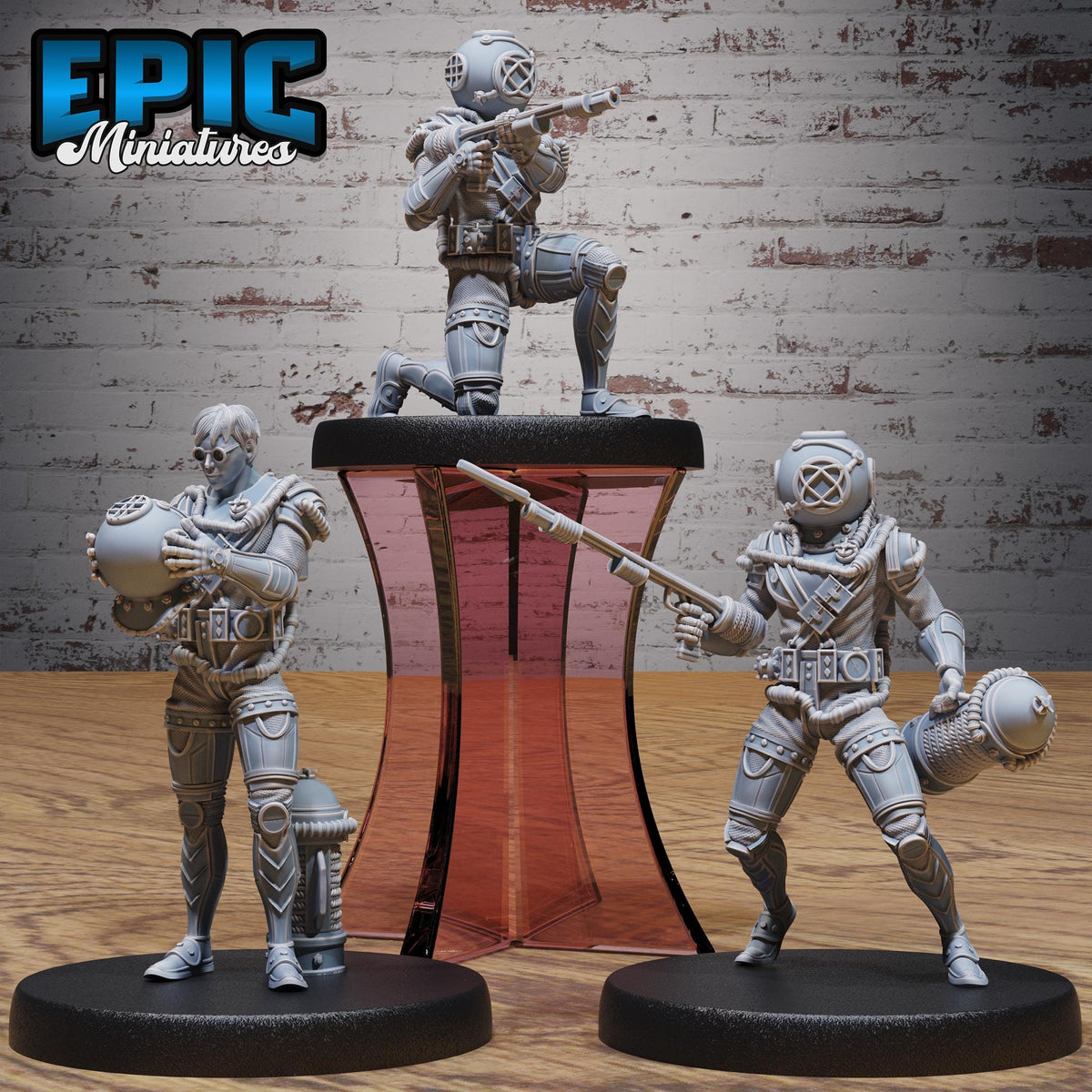 Treasure Driver Set of 3 DND miniatures group photo Deep Dive