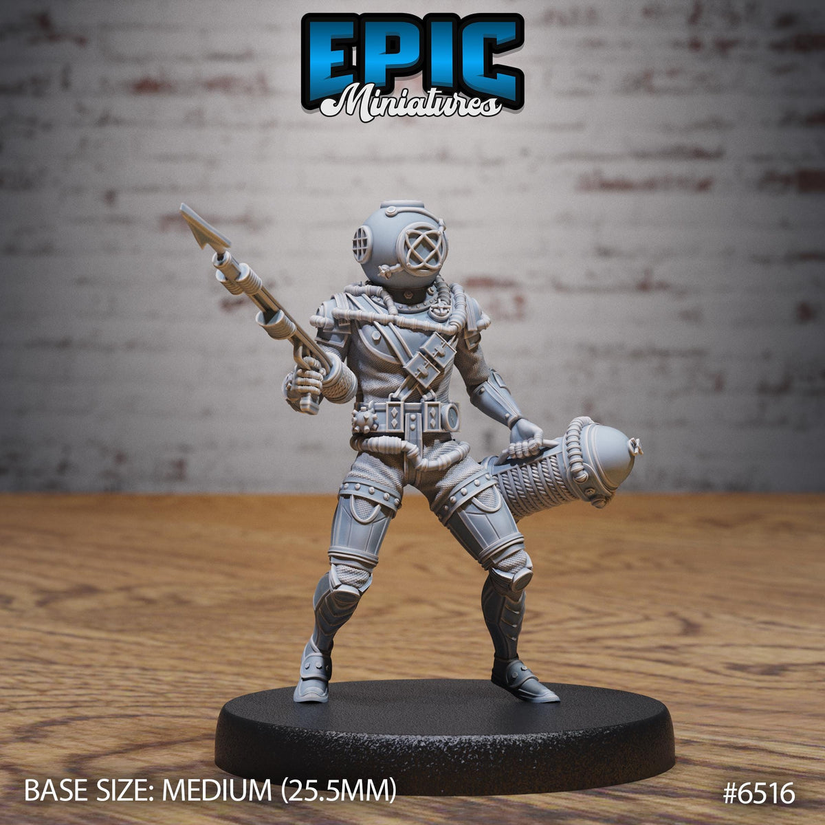 Treasure Driver Option #6516 front DND miniature Deep Dive 16k resin