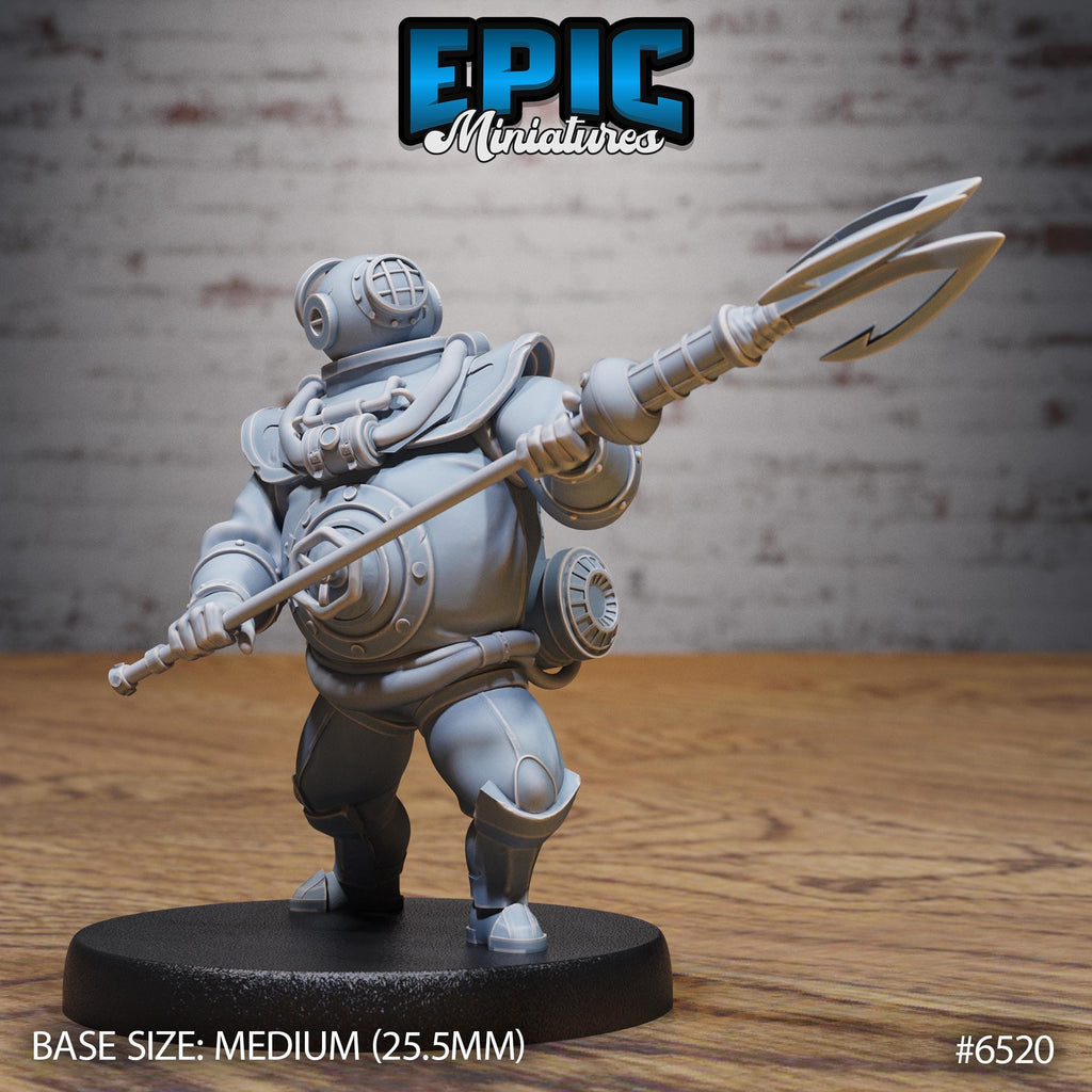 Deep Sea Diver Option #6520 front DND miniature Deep Dive 16k resin