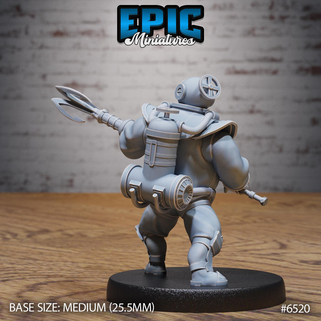 Deep Sea Diver Option #6520 back DND miniature Deep Dive 16k resin