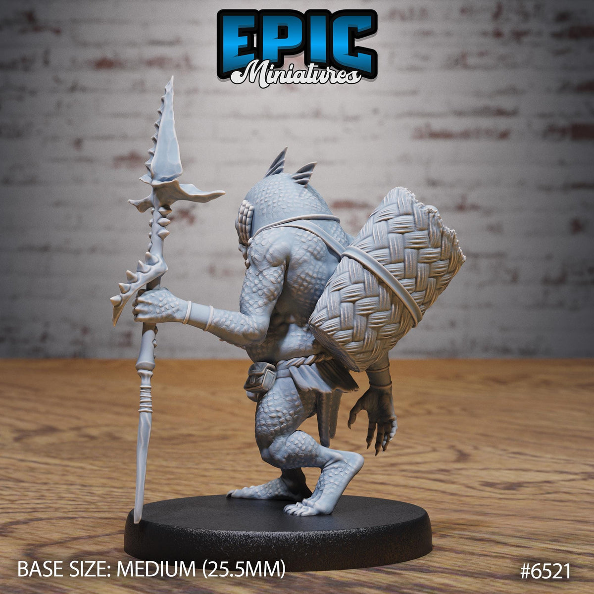 Fish Folk Warrior Option #6521 back DND miniature Deep Dive 16k resin