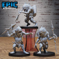 Fish Folk Warrior Set of 3 DND miniatures group photo Deep Dive