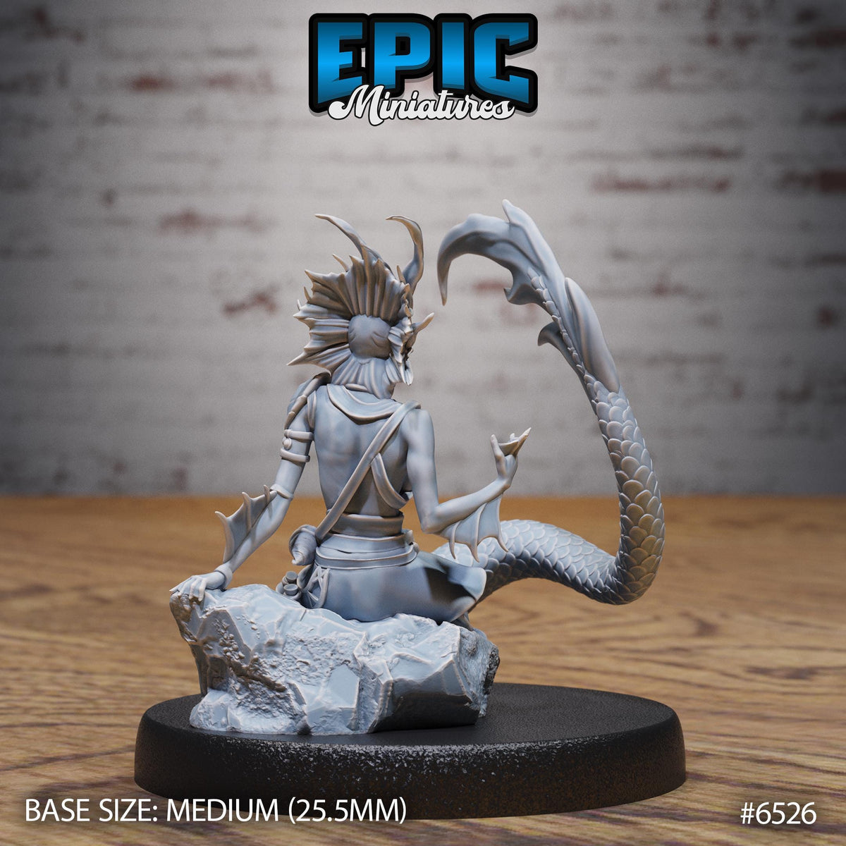 Merfolk Option #6526 back DND miniature Deep Dive 16k resin