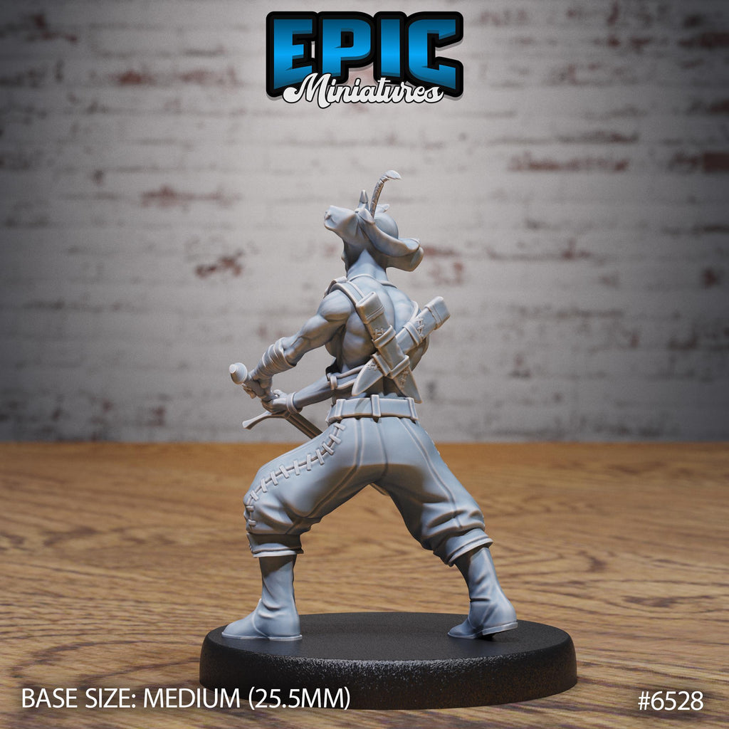 Hammer Fish Pirate Option #6528 back DND miniature Deep Dive 16k resin
