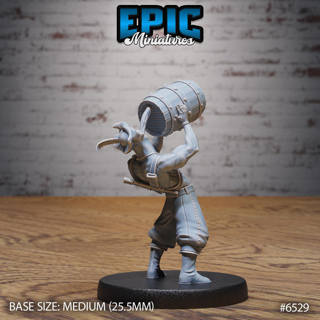 Hammer Fish Pirate Option #6529 back DND miniature Deep Dive 16k resin