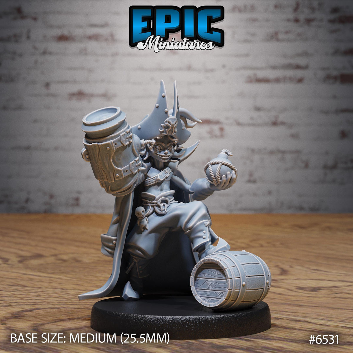 Pirate Crew Option #6531 front DND miniature Deep Dive 16k resin