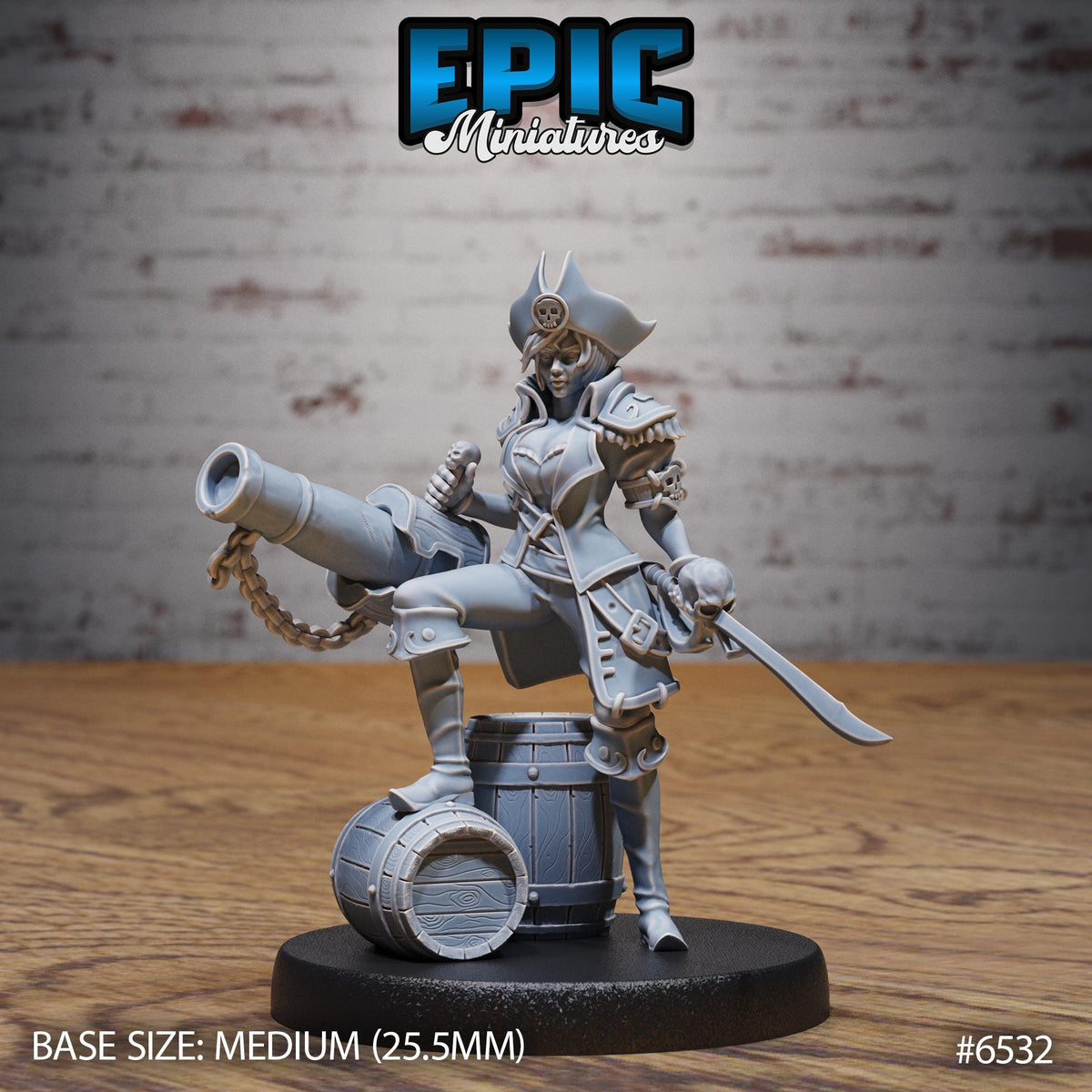 Pirate Crew Option #6532 front DND miniature Deep Dive 16k resin