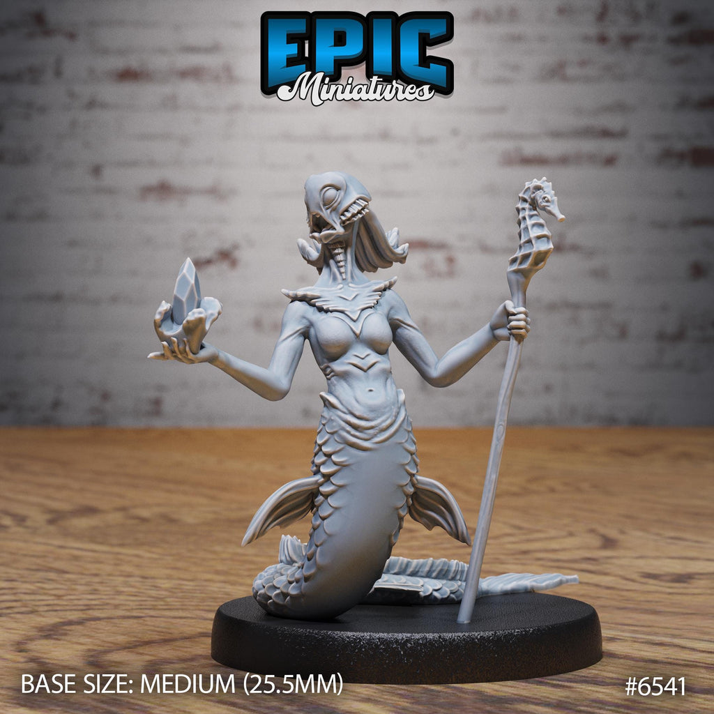 Deep Siren of 3 Option #6541 front DND miniature Deep Dive 16k resin
