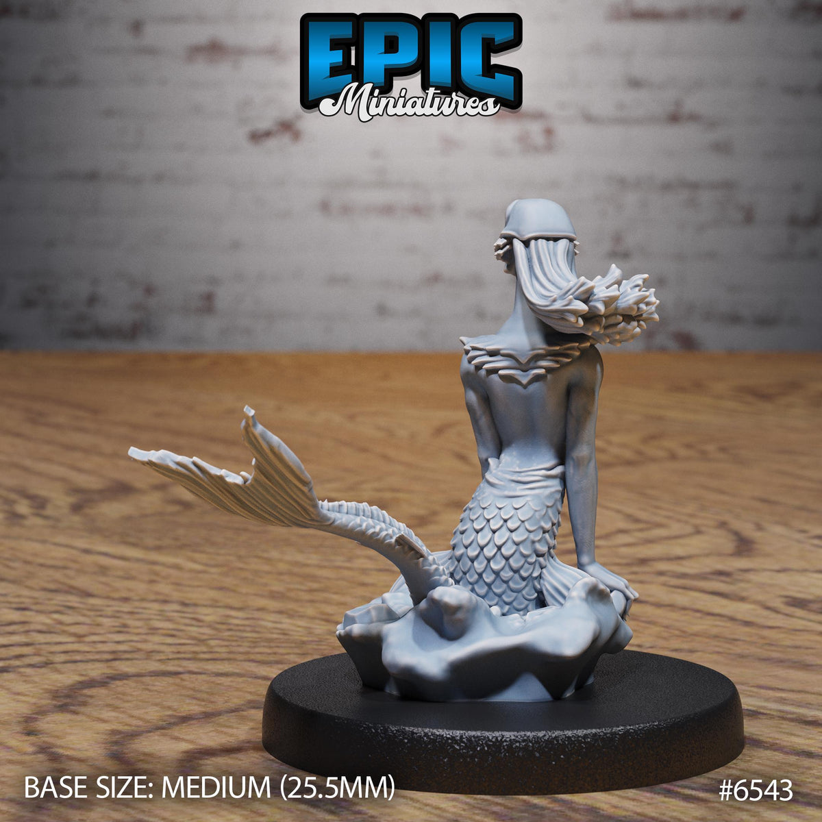 Deep Siren of 3 Option #6543 back DND miniature Deep Dive 16k resin