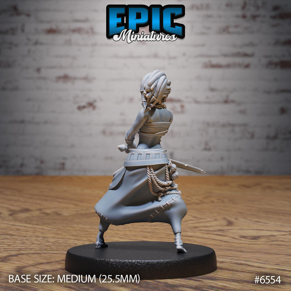 Pirate Island Girl of 3 Option #6554 back DND miniature Deep Dive 16k resin