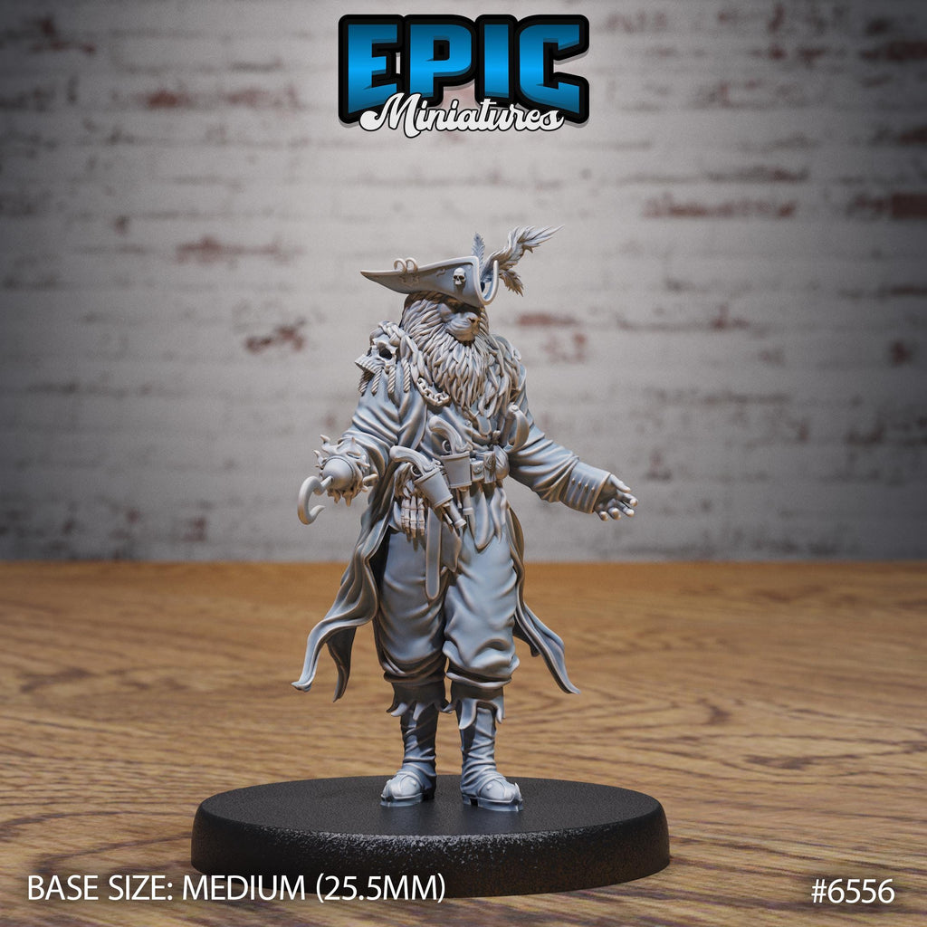 Lion Folk Captain of 3 Option #6556 front DND miniature Deep Dive 16k resin