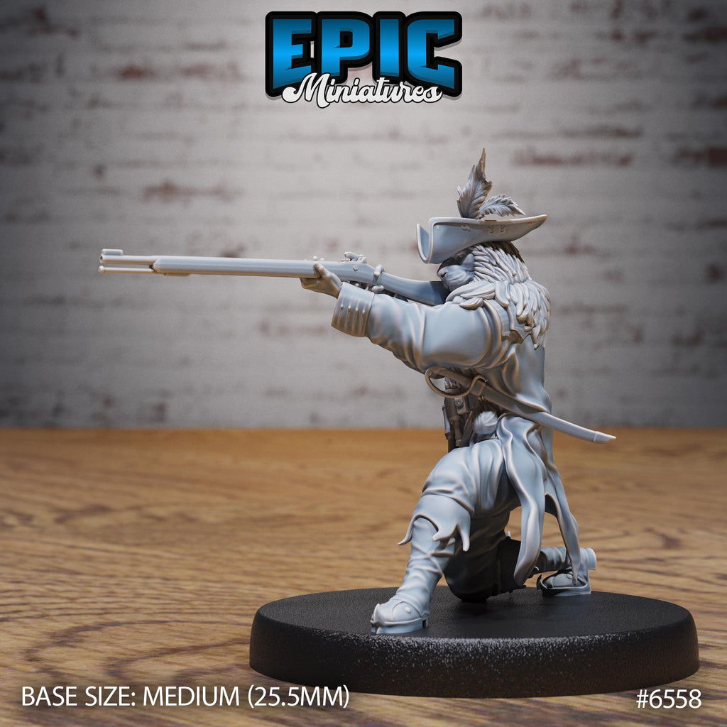 Lion Folk Captain of 3 Option #6558 front DND miniature Deep Dive 16k resin