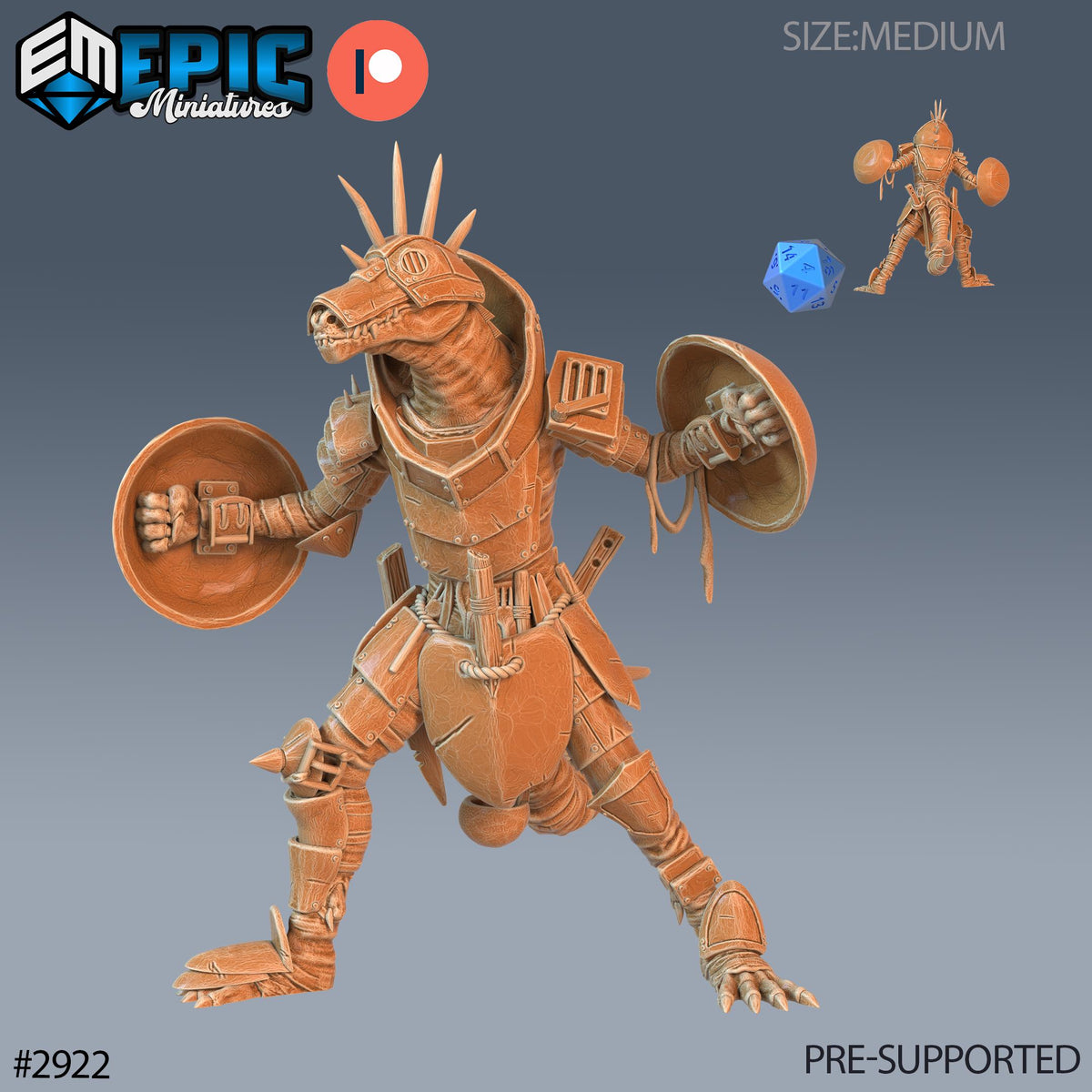 Commander Kobold Option #2922 front DND miniature Goblin Caves 16k resin