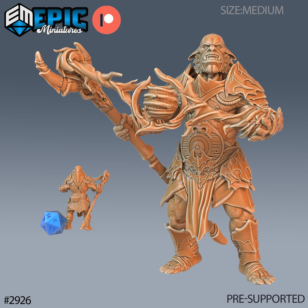 Hob Goblins Shaman front DND miniature Goblin Caves 16k resin