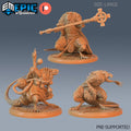 Giant Rat Set of 3 DND miniatures group photo Goblin Caves