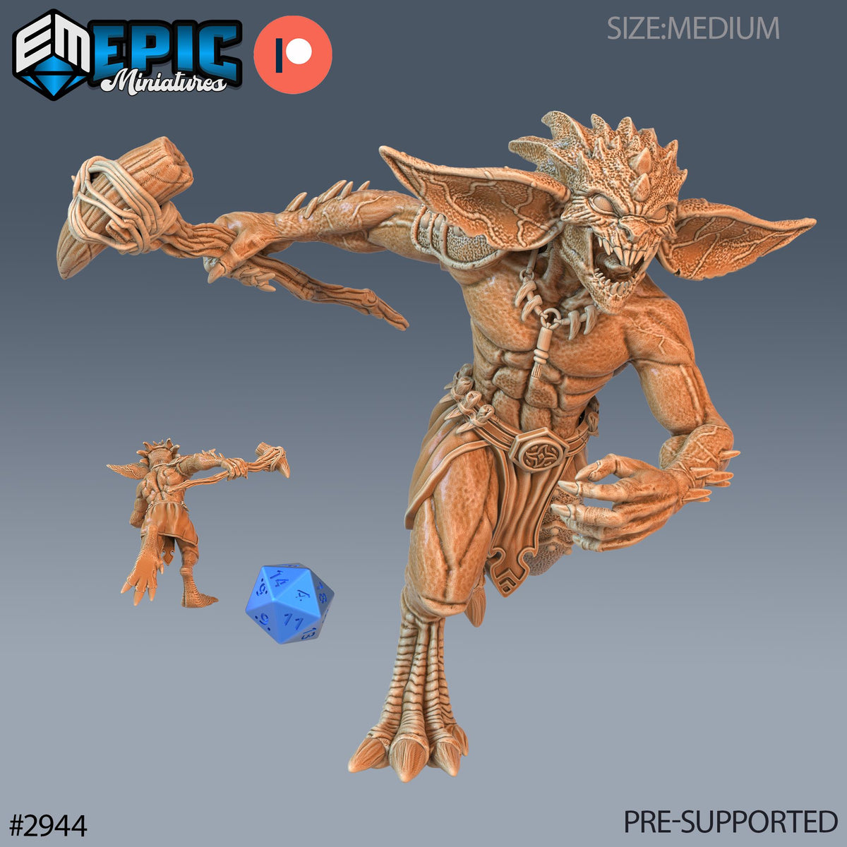 Savage Echo Goblin Option #2944 front DND miniature Goblin Caves 16k resin
