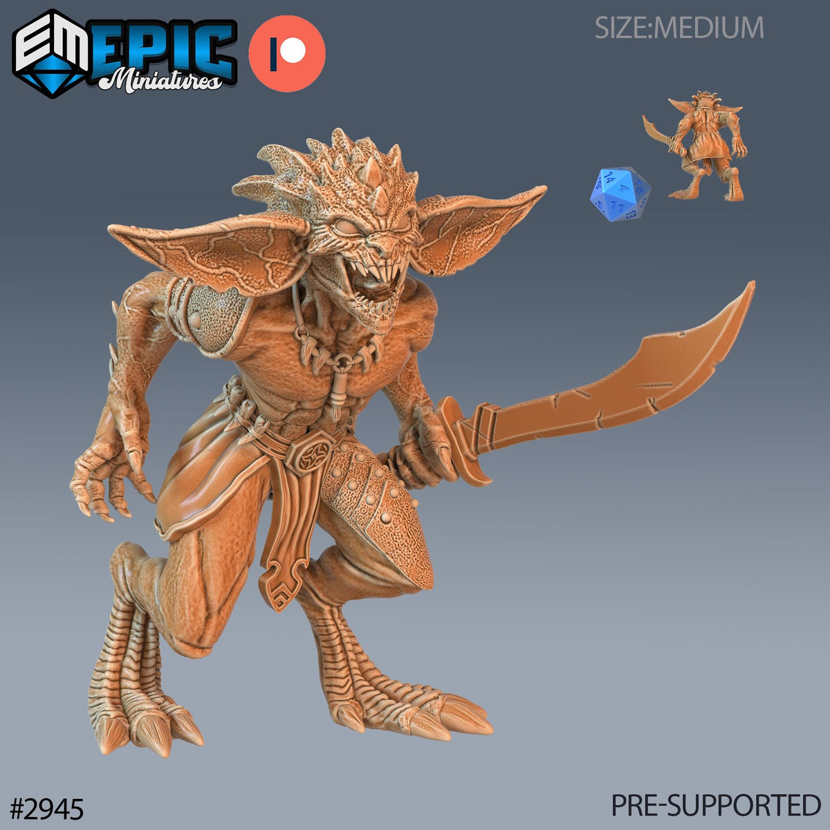 Savage Echo Goblin Option #2945 front DND miniature Goblin Caves 16k resin