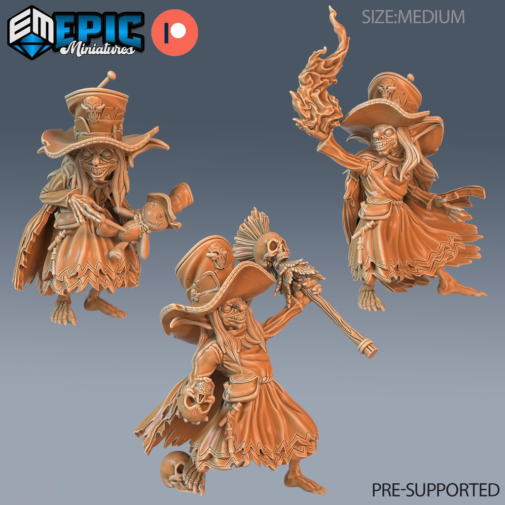 Voodoo Goblin Set of 3 DND miniatures group photo Goblin Caves