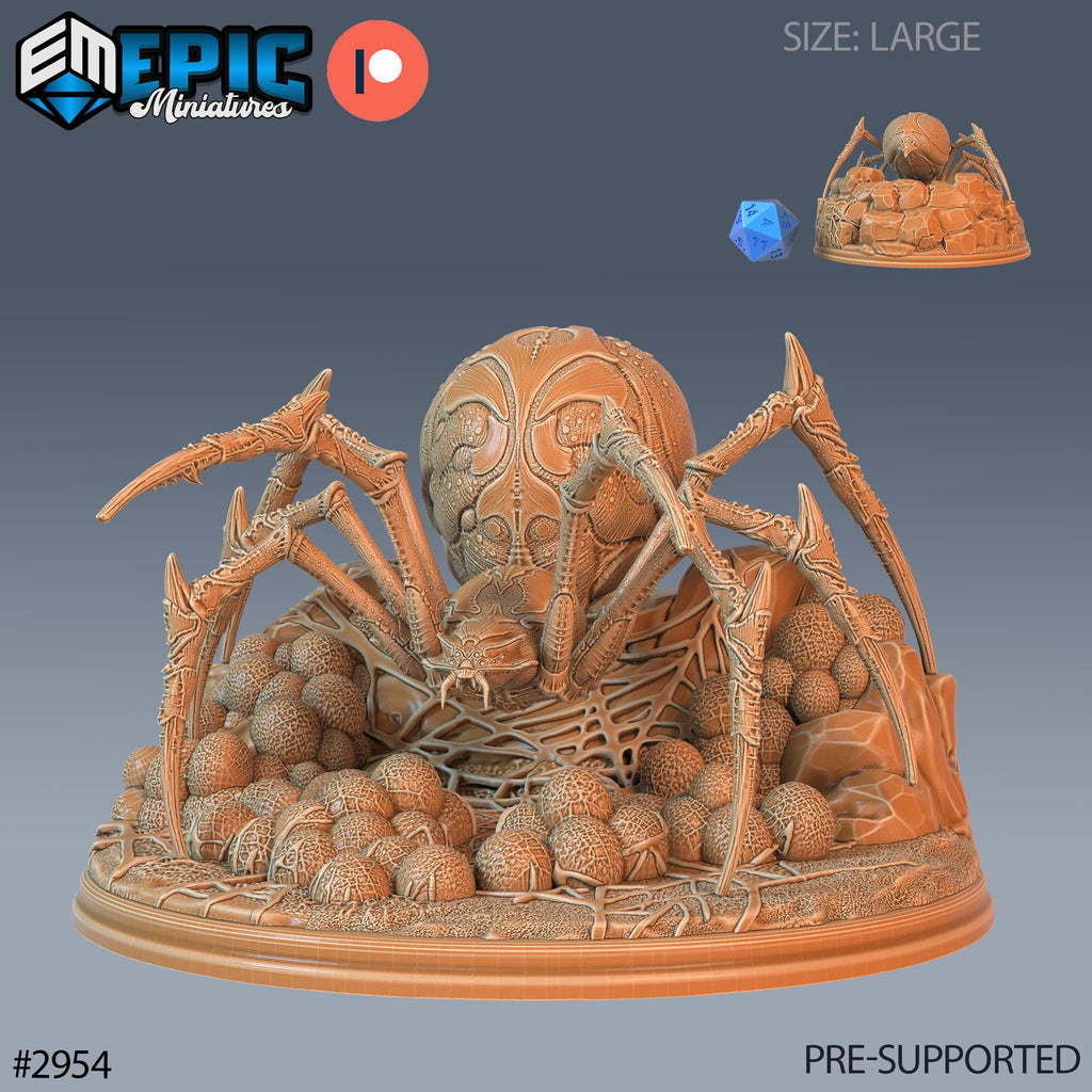 Giant Dungeon Spider Option #2954 front DND miniature Goblin Caves 16k resin
