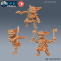 Goblin Warrior Set of 3 DND miniatures group photo Goblin Caves
