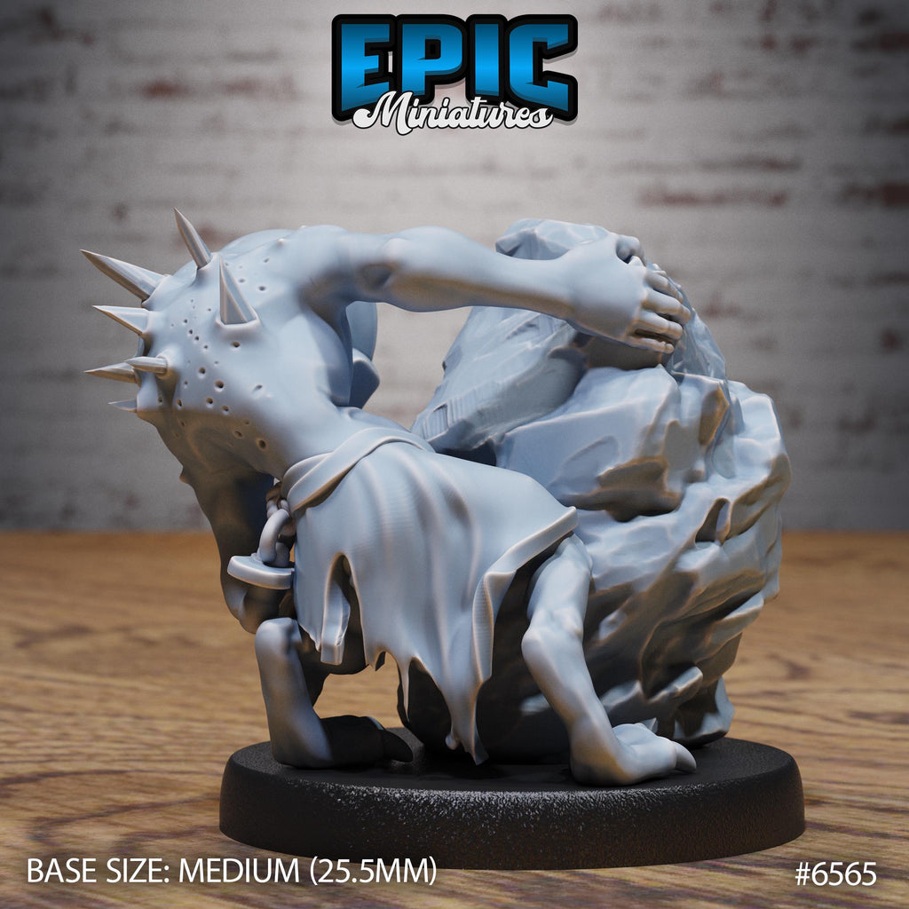 Nothic Baby Option #6565 back DND miniature Magical Library 16k resin