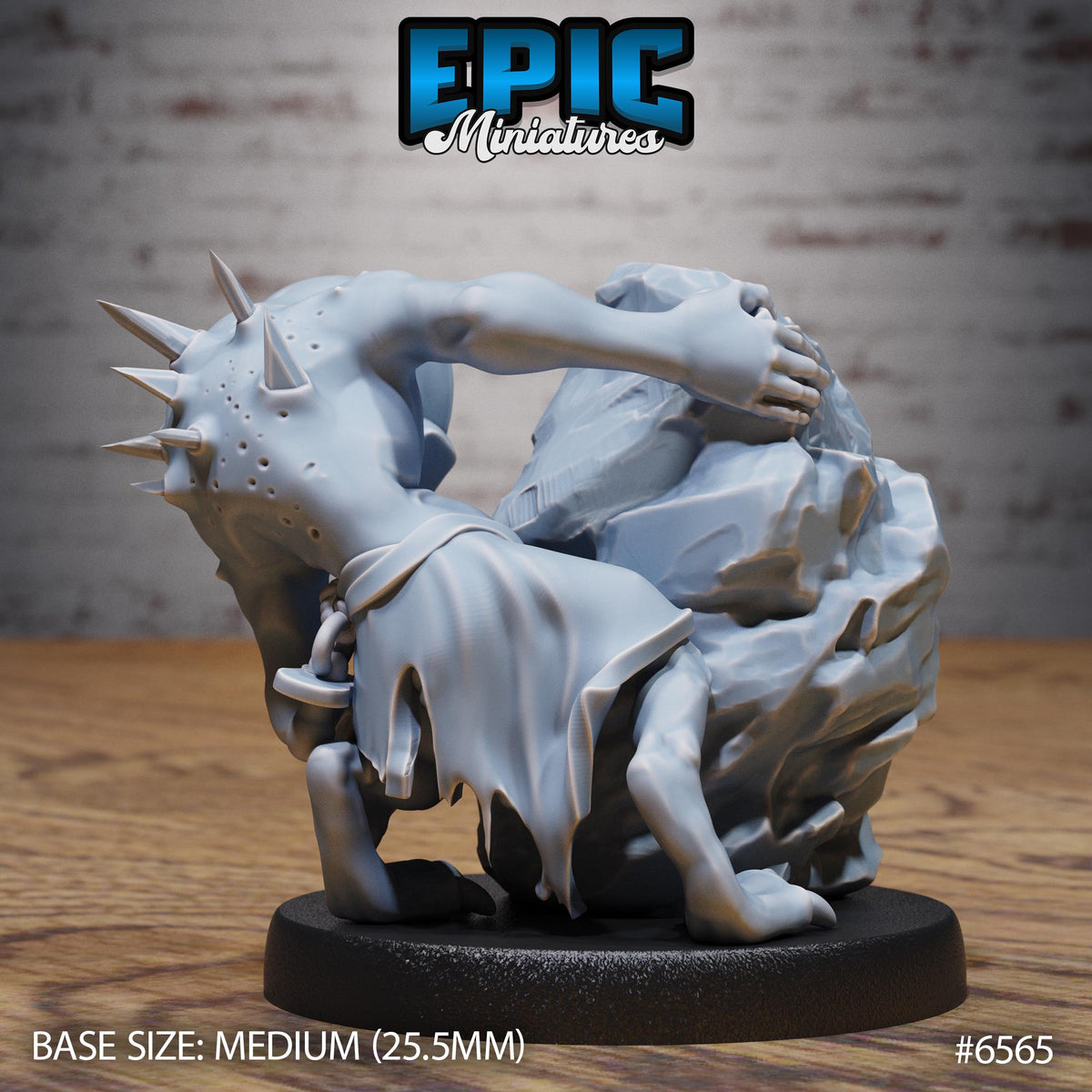 Nothic Baby Option #6565 back DND miniature Magical Library 16k resin