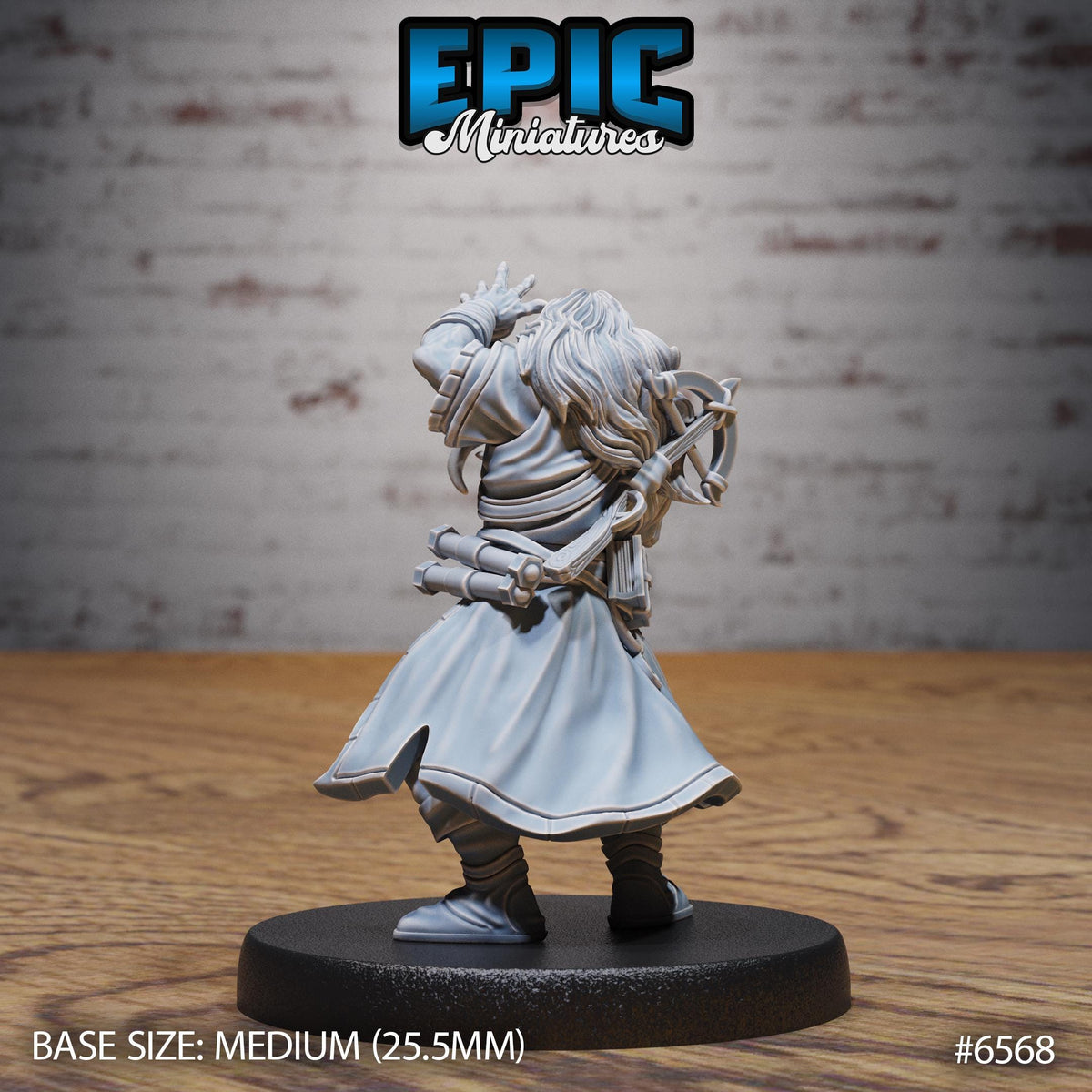 Wizard Option #6568 back DND miniature Magical Library 16k resin