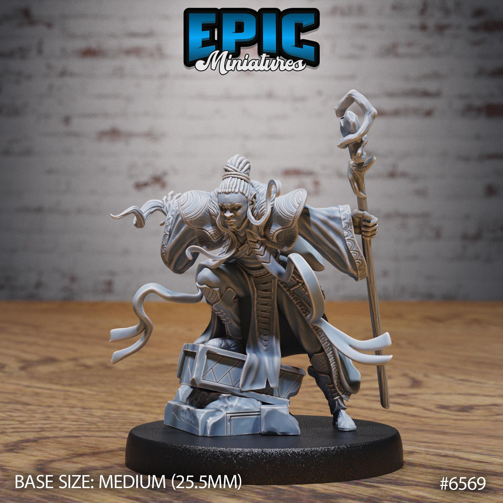 Wizard Option #6569 front DND miniature Magical Library 16k resin