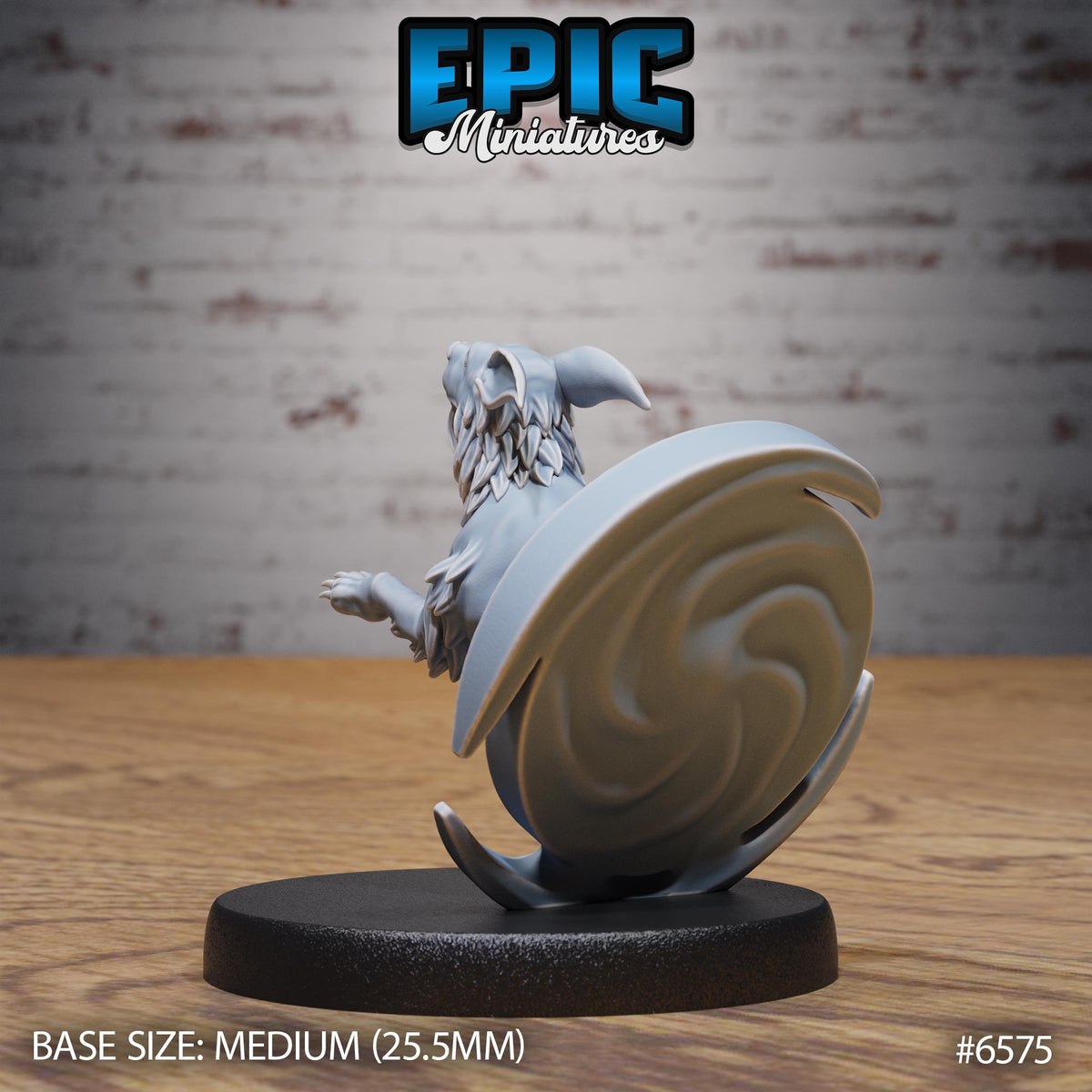 Blink Dog Option #6575 back DND miniature Magical Library 16k resin