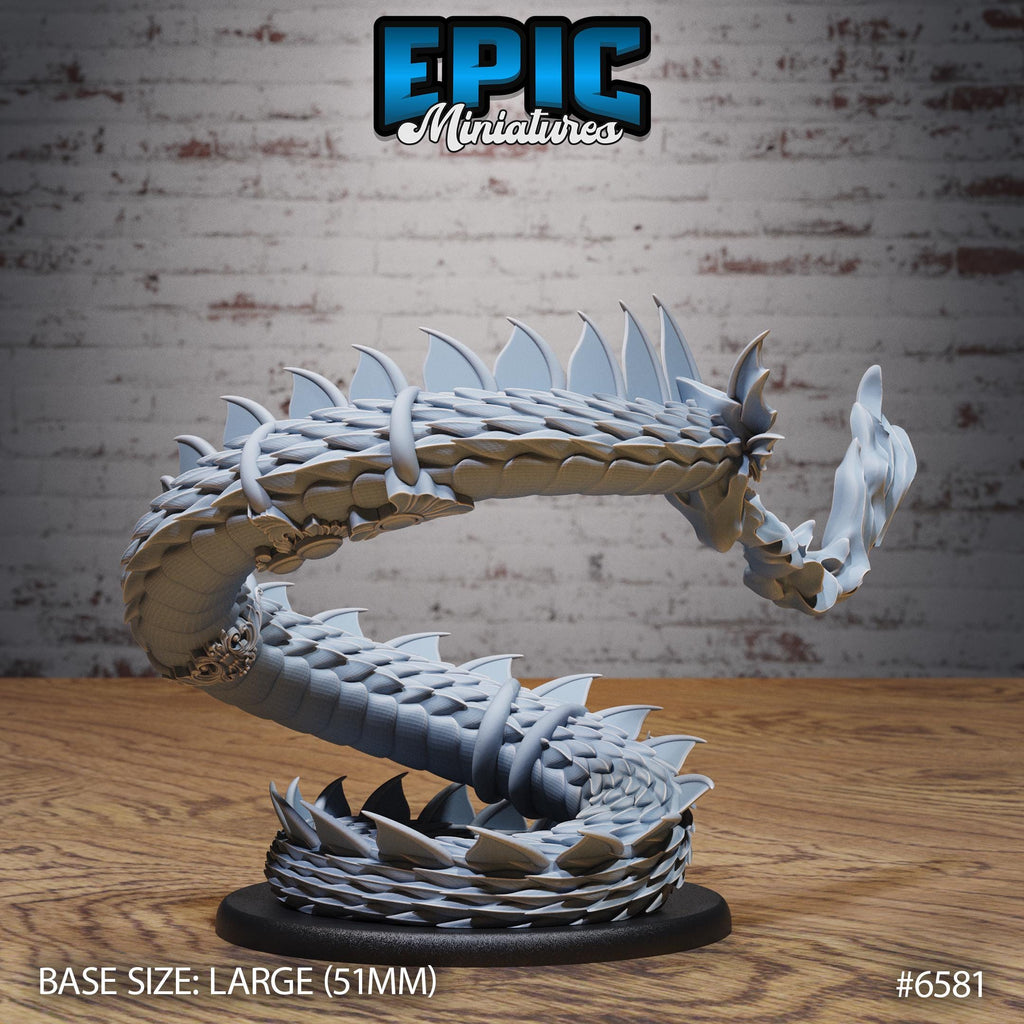Magical Snake Option #6581 back DND miniature Magical Library 16k resin