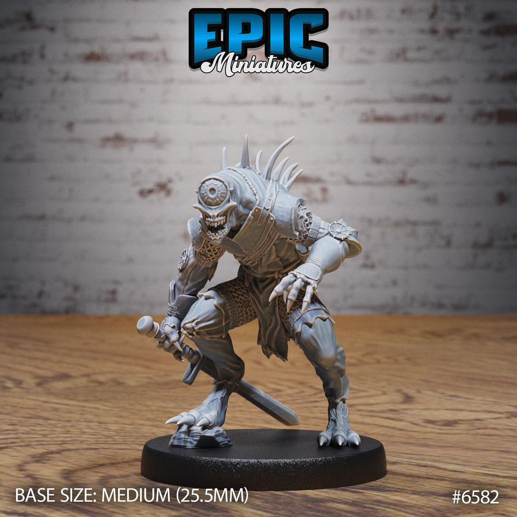 Nothic Knight Option #6582 front DND miniature Magical Library 16k resin