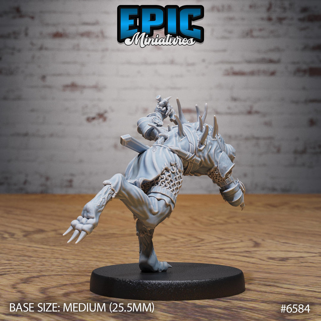 Nothic Knight Option #6584 back DND miniature Magical Library 16k resin