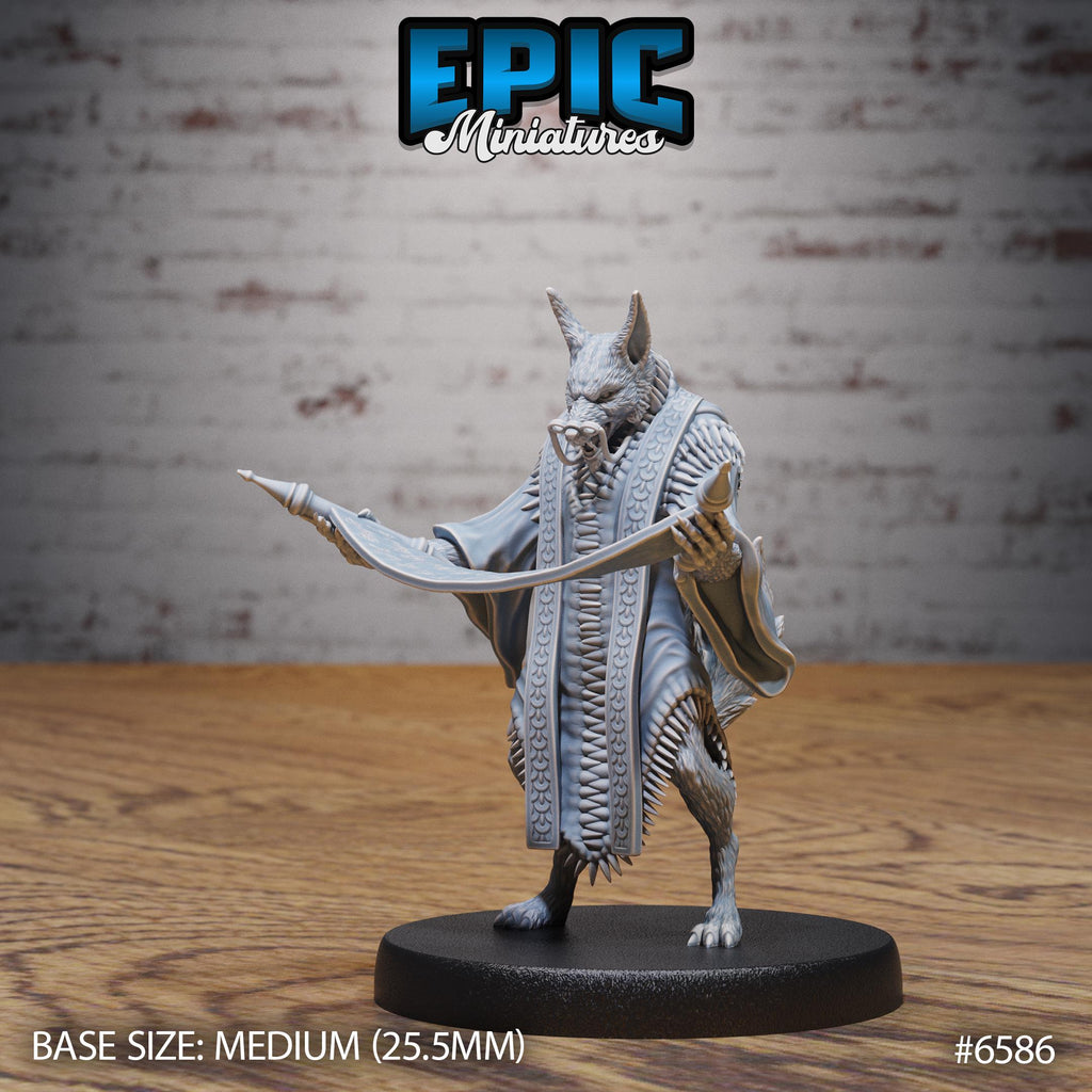 Arcanaloth Option #6586 front DND miniature Magical Library 16k resin