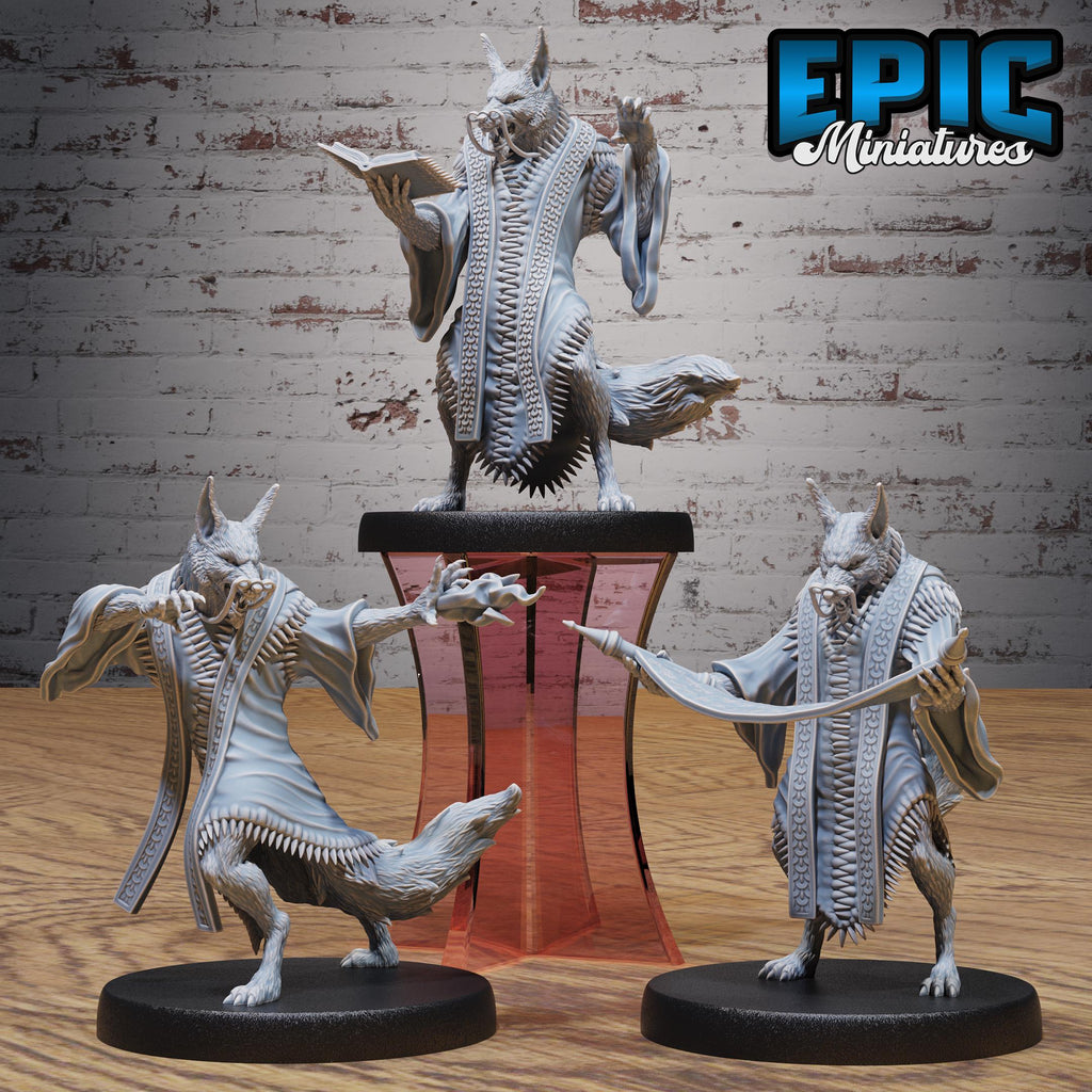 Arcanaloth Set of 3 DND miniatures group photo Magical Library
