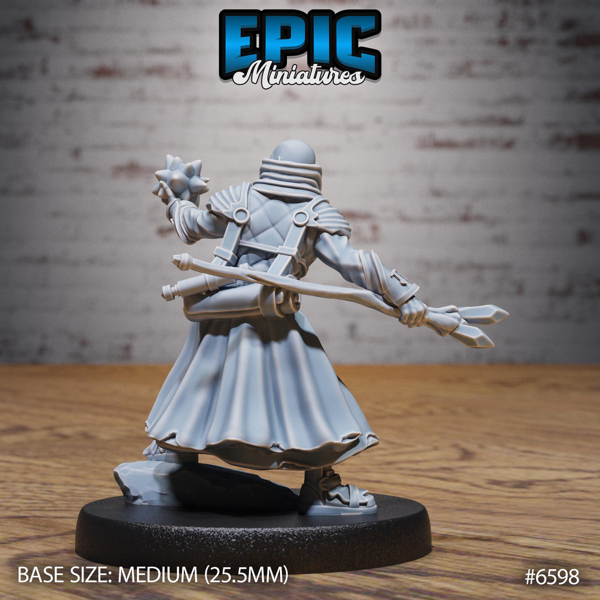 Transmuter Wizard Option #6598 back DND miniature Magical Library 16k resin