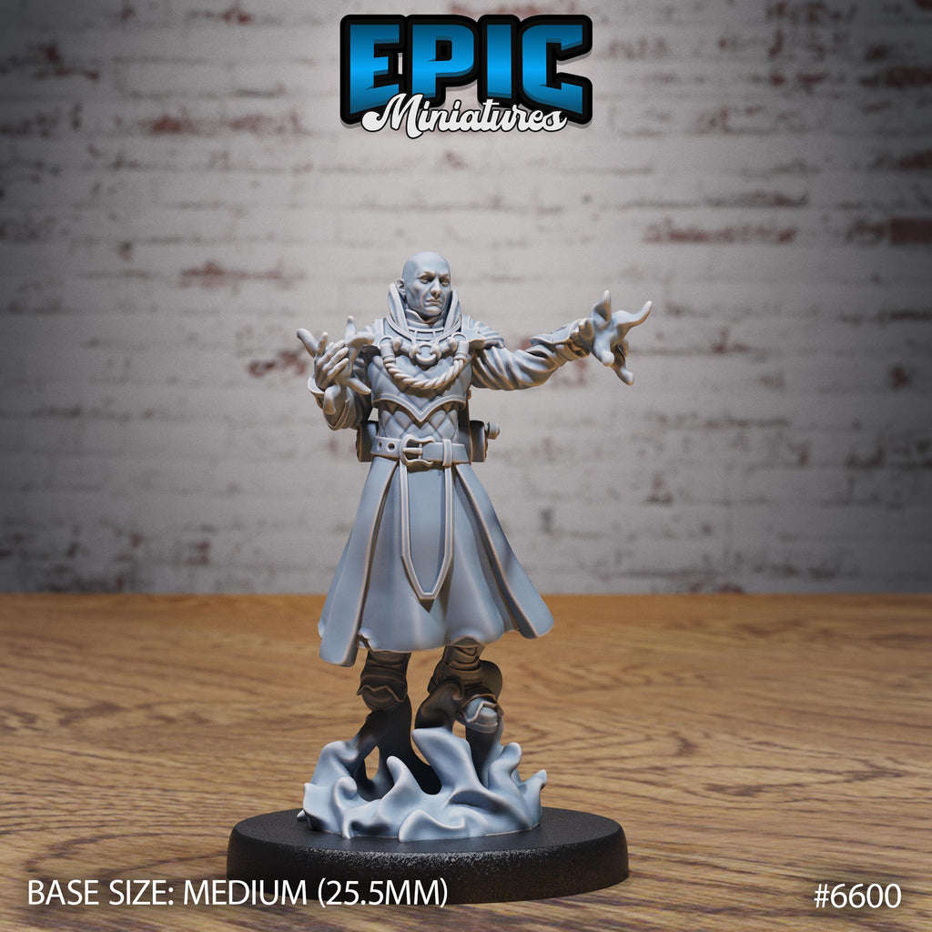Transmuter Wizard Option #6600 front DND miniature Magical Library 16k resin