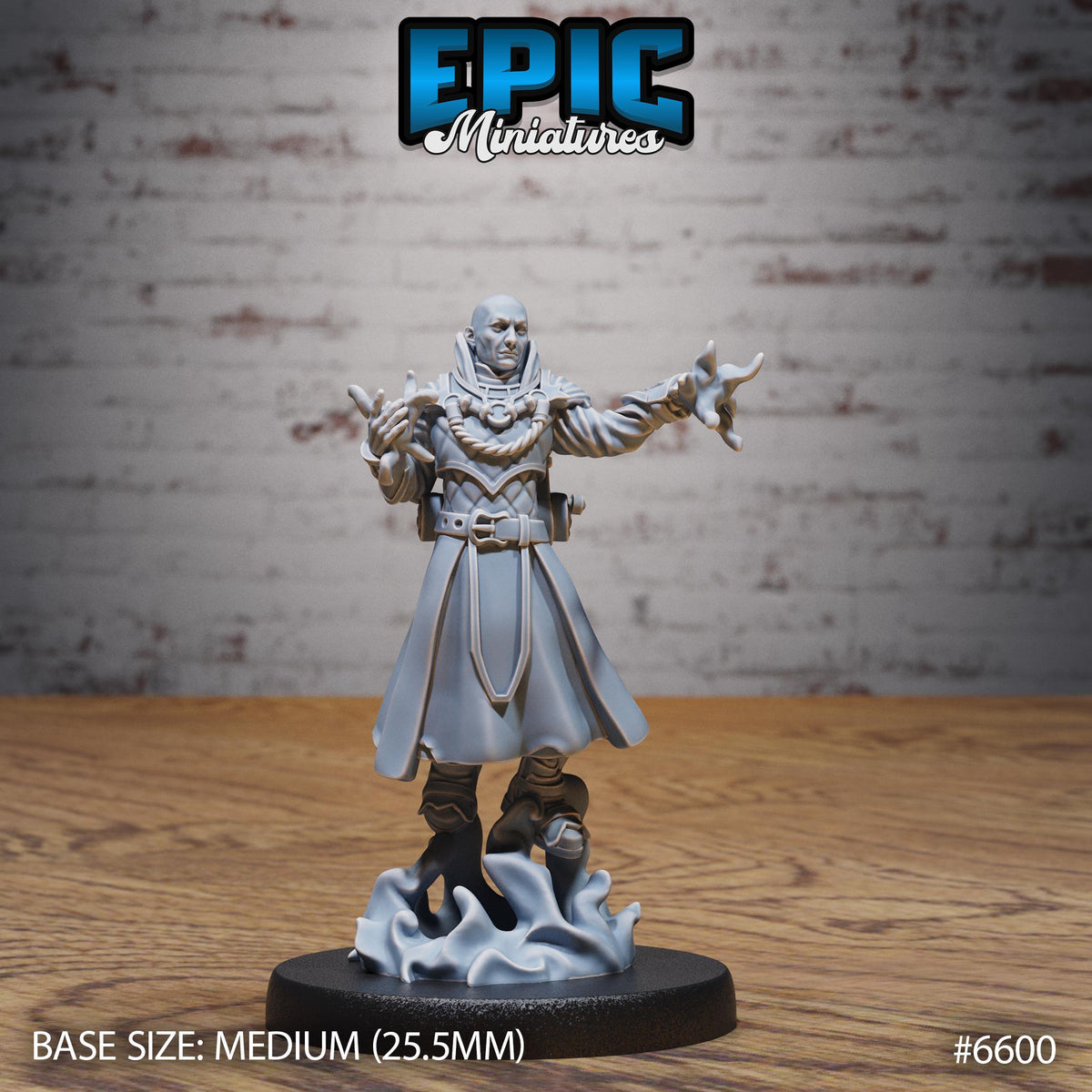 Transmuter Wizard Option #6600 front DND miniature Magical Library 16k resin
