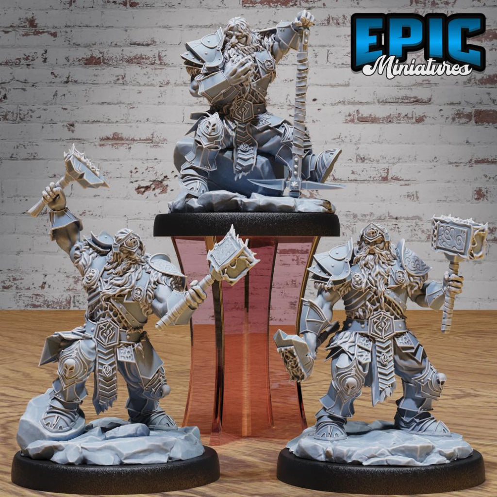 Royal Dwarf Set of 3 DND miniatures group photo Dwarf Army Pack