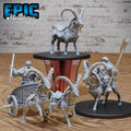 Dwarf Army Goat and Rider Set of 3 DND miniatures group photo Dwarf Army Pack
