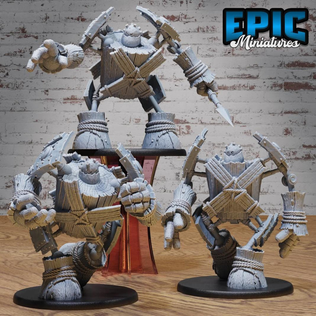 Wooden Construct Set of 3 DND miniatures group photo Dwarf Army Pack
